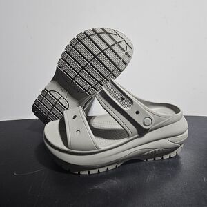 New Crocs Mega Crush Platform Comfort Sandals Elephant Gray Size Men's 7 Wmn's 9